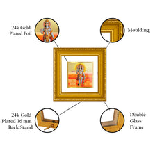 Load image into Gallery viewer, DIVINITI Hanuman-2 Gold Plated Wall Photo Frame| DG Frame 101 Size 1A Wall Photo Frame and 24K Gold Plated Foil| Religious Photo Frame Idol For Prayer, Gifts Items (10CMX10CM)
