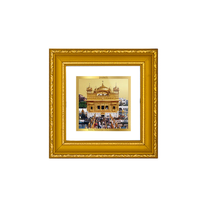 DIVINITI 24K Gold Plated Foil Golden Temple Photo Frame Idol for Wall Hanging, Workshop, Home Decor, Premium Gifts|DG101S1A (10x10 CM)