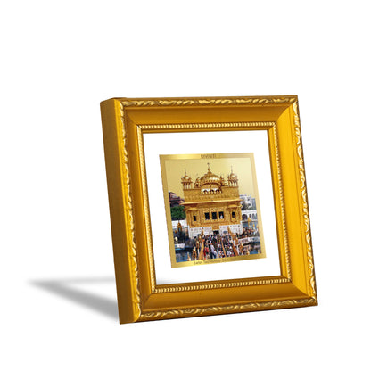 DIVINITI 24K Gold Plated Foil Golden Temple Photo Frame Idol for Wall Hanging, Workshop, Home Decor, Premium Gifts|DG101S1A (10x10 CM)
