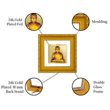 Load image into Gallery viewer, DIVINITI BUDDHA Gold Plated Wall Photo Frame| DG Frame 101 Size 1A Wall Photo Frame and 24K Gold Plated Foil| Religious Photo Frame Idol For Prayer, Gifts Items (10CMX10CM)
