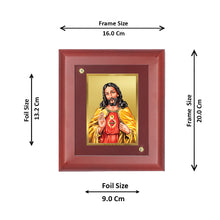 Load image into Gallery viewer, DIVINITI Jesus Gold Plated Wall Photo Frame, Table Decor| MDF 2 Wooden Wall Photo Frame and 24K Gold Plated Foil| Religious Photo Frame Idol For Prayer, Gifts Items (20.0CMX16.0CM)
