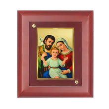 Load image into Gallery viewer, DIVINITI Holy Family Gold Plated Wall Photo Frame, Table Decor| MDF 2 Wooden Wall Photo Frame and 24K Gold Plated Foil| Religious Photo Frame Idol For Prayer, Gifts Items (20.0CMX16.0CM)
