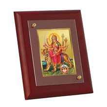 Load image into Gallery viewer, DIVINITI Durga Gold Plated Wall Photo Frame, Table Decor| MDF 2 Wooden Wall Photo Frame and 24K Gold Plated Foil| Religious Photo Frame Idol For Pooja, Gifts Items (20.0CMX16.0CM)
