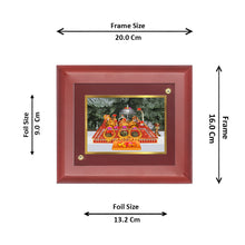 Load image into Gallery viewer, DIVINITI Mata Ka Darbar Gold Plated Wall Photo Frame, Table Decor| MDF 2 Wooden Wall Photo Frame and 24K Gold Plated Foil| Religious Photo Frame Idol For Pooja, Gifts Items (20.0CMX16.0CM)
