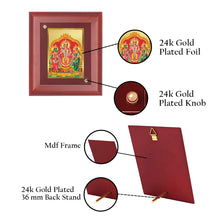 Load image into Gallery viewer, DIVINITI Murugan Valli Gold Plated Wall Photo Frame, Table Decor| MDF 2 Wooden Wall Photo Frame and 24K Gold Plated Foil| Religious Photo Frame Idol For Pooja, Gifts Items (20.0CMX16.0CM)
