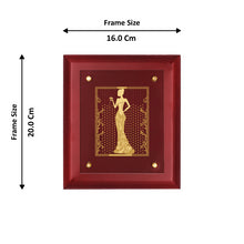 Load image into Gallery viewer, Diviniti 24K Gold Plated LADY FASHION Wall Hanging for Home| MDF Size 2 Photo Frame For Wall Decoration| Wall Hanging Photo Frame For Home Decor, Living Room, Hall, Guest Room
