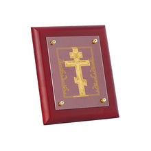 Load image into Gallery viewer, Diviniti 24K Gold Plated HOLY CROSS Wall Hanging for Home| MDF Size 2.5 Photo Frame For Wall Decoration| Wall Hanging Photo Frame For Home Decor, Living Room, Hall, Guest Room
