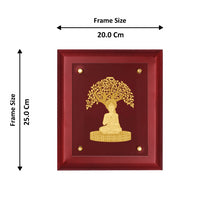 Load image into Gallery viewer, Diviniti 24K Gold Plated BUDDHA WITH TREE Wall Hanging for Home| MDF Size 2.5 Photo Frame For Wall Decoration| Wall Hanging Photo Frame For Home Decor, Living Room, Hall, Guest Room
