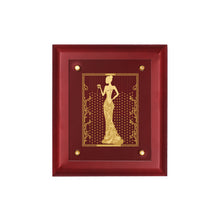 Load image into Gallery viewer, Diviniti 24K Gold Plated LADY FASHION Wall Hanging for Home| MDF Size 2.5 Photo Frame For Wall Decoration| Wall Hanging Photo Frame For Home Decor, Living Room, Hall, Guest Room
