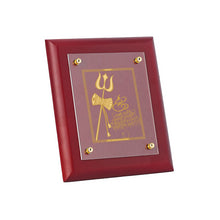 Load image into Gallery viewer, Diviniti 24K Gold Plated TRISHUL DAMRU Wall Hanging for Home| MDF Size 2.5 Photo Frame For Wall Decoration| Wall Hanging Photo Frame For Home Decor, Living Room, Hall, Guest Room
