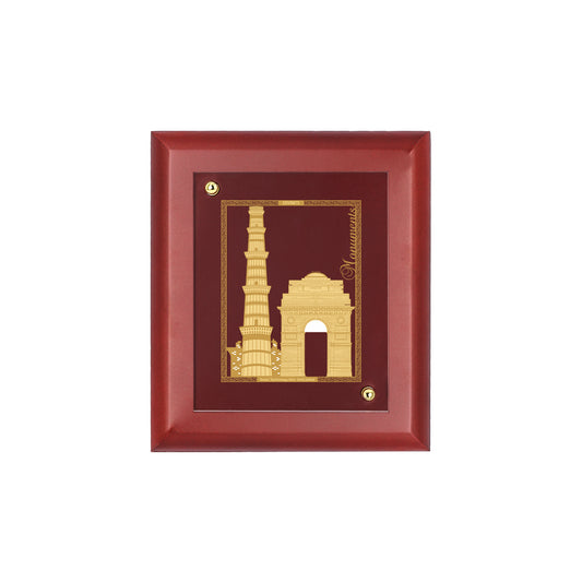 DIVINITI 24K Gold Plated Foil Monuments Wall Hanging Photo Frame Idol for Workshop, Table Top, Home & Office Decor, Gift|MDF Size 1 (16.7x14.2 CM)
