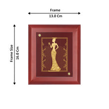 Load image into Gallery viewer, Diviniti 24K Gold Plated LADY FASHION Wall Hanging for Home| MDF Size 1 Photo Frame For Wall Decoration| Wall Hanging Photo Frame For Home Decor, Living Room, Hall, Guest Room (16 × 13 cm)
