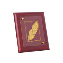 Load image into Gallery viewer, Diviniti 24K Gold Plated FEATHER  Wall Hanging for Home| MDF Size 1 Photo Frame For Wall Decoration| Wall Hanging Photo Frame For Home Decor, Living Room, Hall, Guest Room (16 × 13 cm)

