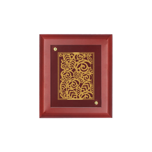 DIVINITI 24K Gold Plated Foil Floral Tradition Elegant Wall Photo Frame Idol for Home & Office Decor, Table Top, Luxury Gift|MDF Size 1 (16.7x14.2 CM)