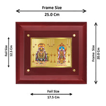 Load image into Gallery viewer, DIVINITI Unnamalai Annamalai Gold-Plated Wall Photo Frame| MDF 2.5 Wooden Wall Frame with 24K Gold-Plated Foil| Religious Photo Frame Idol For Prayer, Gifts Items (25CMX20CM)
