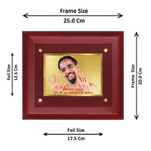 Load image into Gallery viewer, DIVINITI Tarun Sagar Ji Maharaj Gold-Plated Wall Photo Frame| MDF 2.5 Wooden Wall Frame with 24K Gold-Plated Foil| Religious Photo Frame Idol For Prayer, Gifts Items (25CMX20CM)
