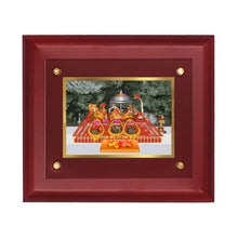 Load image into Gallery viewer, DIVINITI Mata Ka Darbar-2 Gold-Plated Wall Photo Frame| MDF 2.5 Wooden Wall Frame with 24K Gold-Plated Foil| Religious Photo Frame Idol For Prayer, Gifts Items (25CMX20CM)
