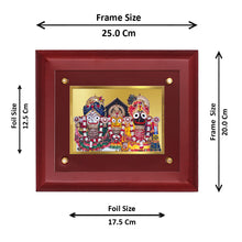 Load image into Gallery viewer, DIVINITI Jagannath-2 Gold-Plated Wall Photo Frame| MDF 2.5 Wooden Wall Frame with 24K Gold-Plated Foil| Religious Photo Frame Idol For Prayer, Gifts Items (25CMX20CM)
