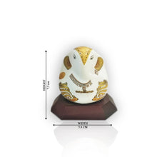 Load image into Gallery viewer, Diviniti a Multi Colored Statue of Ceramic Lord Ganesha G3 Idol for Car Dashboard | Hindu God Figurine Ganpati Sculpture Idol for Diwali Gift Home Decorations Pooja puja Gifts (7.5 x 5.8 cm) (1 Pack)