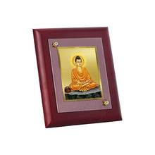 Load image into Gallery viewer, DIVINITI Buddha Gold Plated Wall Photo Frame, Table Decor| MDF 2 Wooden Wall Photo Frame and 24K Gold Plated Foil| Religious Photo Frame Idol For Pooja, Gifts Items (20.0CMX16.0CM)
