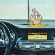 Load image into Gallery viewer, DIVINITI 999 Silver Plated Pagdi Ganesha Idol For Home Decor, Car Dashboard, Tabletop (7.5 X 7.5 CM)