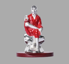 Load image into Gallery viewer, DIVINITI 999 Silver Plated Sai Baba Idol For Home Decoration, Car Dashboard, Gift (6 X 6 CM)
