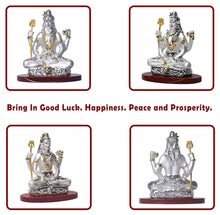 Load image into Gallery viewer, DIVINITI 999 Silver Plated Lord Shiva Idol For Home Decor, Car Dashboard, Festival Gift, Puja (8 X 7 CM)