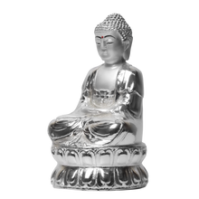 Load image into Gallery viewer, Diviniti Lord Buddha Idol for Home Decor| 999 Silver Plated Sculpture of Lord Buddha | Idol for Home, Office, Temple, and Table Decoration| Religious Idol For Pooja, Gift
