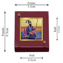Load image into Gallery viewer, Diviniti 24K Gold Plated Guru Gobind Singh Frame For Car Dashboard &amp; Home Decor Showpiece (5.5 x 6.5 CM)
