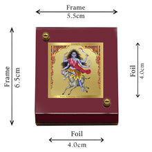 Load image into Gallery viewer, Diviniti 24K Gold Plated Kalaratri Mata Frame For Car Dashboard, Home Decor &amp; Puja Room (5.5 x 6.5 CM)

