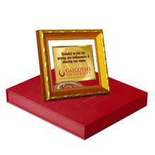 Load image into Gallery viewer, Diviniti Customized Gold Plated Frame for Certificates | DG Frame 103 Size 1 and 24K Gold Plated Foil| Personalized Gifts (10.9 CMX10.9 CM)
