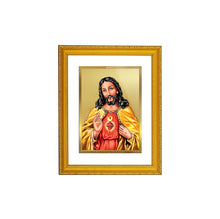 Load image into Gallery viewer, DIVINITI Jesus Gold Plated Wall Photo Frame| DG Frame 101 Size 2 Wall Photo Frame and 24K Gold Plated Foil| Religious Photo Frame Idol For Prayer, Gifts Items (20.8CMX16.7CM)
