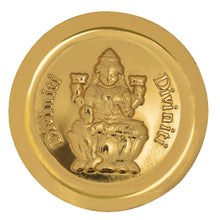 Load image into Gallery viewer, Diviniti 24K Gold Plated Laxmi &amp; Ganesha Coin (18mm)
