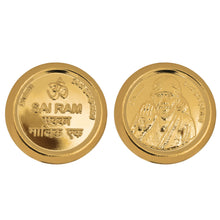 Load image into Gallery viewer, Diviniti 24K Gold Plated Sai &amp; Om Coin (18mm)
