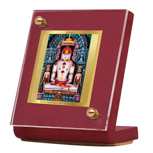 Load image into Gallery viewer, Diviniti 24K Gold Plated Adinath Frame For Car Dashboard, Home Decor, Table Top, Prayer (5.5 x 6.5 CM)
