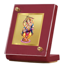 Load image into Gallery viewer, Diviniti 24K Gold Plated Ganesha Frame For Car Dashboard, Home Decor &amp; Puja Room (5.5 x 6.5 CM)