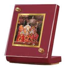 Load image into Gallery viewer, Diviniti 24K Gold Plated Vaishno Devi Frame For Car Dashboard, Home Decor, Prayer, Gift (5.5 x 6.5 CM)
