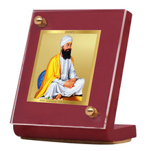 Load image into Gallery viewer, Diviniti 24K Gold Plated Guru Tegh Bahadur Ji Frame For Car Dashboard, Home Decor, Table (5.5 x 6.5 CM)