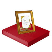 Load image into Gallery viewer, Diviniti Customized Gold Plated Frame for Certificates |  DG Frame 101 Size 1 and 24K Gold Plated Foil| Personalized Gifts (6.5*9 CM)
