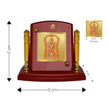 Load image into Gallery viewer, Diviniti 24K Gold Plated Tirupati Balaji For Car Dashboard, Home Decor, Table, Puja (7 x 9 CM)
