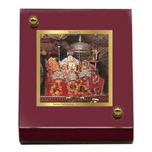 Load image into Gallery viewer, Diviniti 24K Gold Plated Vaishno Devi Frame For Car Dashboard, Home Decor, Prayer, Gift (5.5 x 6.5 CM)
