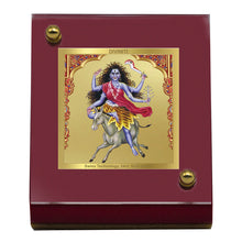 Load image into Gallery viewer, Diviniti 24K Gold Plated Kalaratri Mata Frame For Car Dashboard, Home Decor &amp; Puja Room (5.5 x 6.5 CM)
