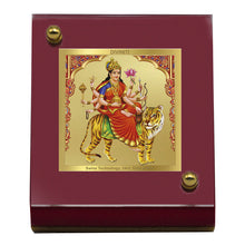 Load image into Gallery viewer, Diviniti 24K Gold Plated Mata Chintpurni Frame For Car Dashboard, Home Decor Showpiece, Puja (5.5 x 6.5 CM)