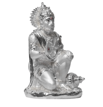 Load image into Gallery viewer, Diviniti Hanuman Idol for Home Decor| 999 Silver Plated Sculpture of Hanuman| Idol for Home, Office, Temple and Table Decoration| Religious Idol For Pooja, Gift