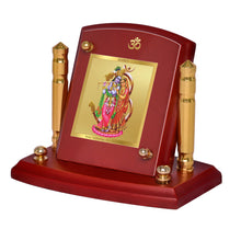 Load image into Gallery viewer, Diviniti 24K Gold Plated Radha Krishna For Car Dashboard, Home Decor, Festival Gift (7 x 9 CM)
