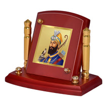 Load image into Gallery viewer, Diviniti 24K Gold Plated Guru Gobind Singh For Car Dashboard, Home Decor &amp; Table (7 x 9 CM)